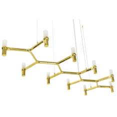 Lampa wisząca Atomic Long złota