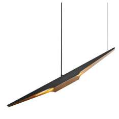 Lampa wisząca Fenix czarno - złota - aluminium