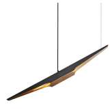 Lampa wisząca Fenix czarno - złota - aluminium