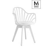 Fotel Modesto Albert Arm biały - polipropylen | ekoskóra