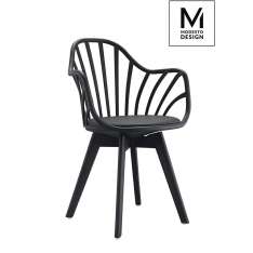 Fotel Modesto Albert Arm czarny - polipropylen | ekoskóra