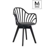 Fotel Modesto Albert Arm czarny - polipropylen | ekoskóra