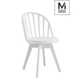 Krzesło Modesto Albert białe - polipropylen | ekoskóra
