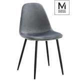 Krzesło Modesto Lucy szare - welur | metal