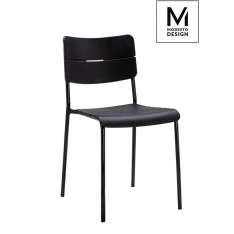 Krzesło Modesto Rene czarno - czarne - polipropylen | metal