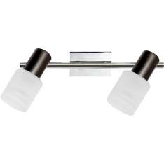 Lampa sufitowa Malaga II Belka chrom klosz biały 3078