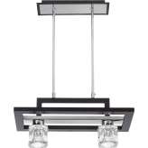 Lampa wisząca Costa II czarna - chrom 4123