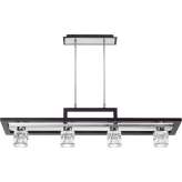 Lampa wisząca Costa IV czarna - chrom 4125