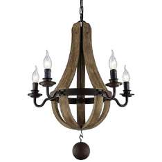 Żyrandol Rustic Wood Chandelier 50 cm - drewniany Rustykalny