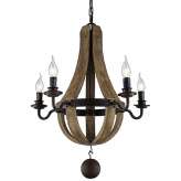 Żyrandol Rustic Wood Chandelier 50 cm - drewniany Rustykalny