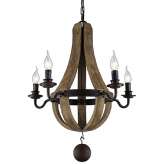 Żyrandol Rustic Wood Chandelier 50 cm - drewniany Rustykalny