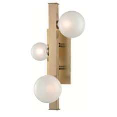 Kinkiet 3 Balls At Rod - 3 x mleczna kula