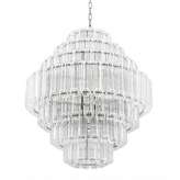 Żyrandol Casablanca Crystal Tubes & chrome 66 cm - kryształowy