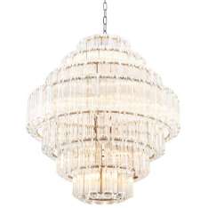 Żyrandol Casablanca Crystal Tubes & Gold 80 cm - kryształowy