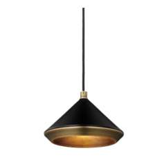 Lampa wisząca Black & Gold Cone 20 cm - nowoczesna