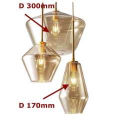 Lampa wisząca Amber Pendant 2 - nowoczesna 30 cm