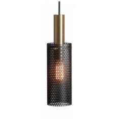 Lampa wisząca Perfo - Black And Brass - nowoczesna