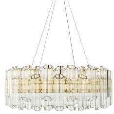 Żyrandol Casablanca Flat 80 - Crystal Tubes - kryształowy 80 cm