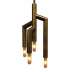 Lampa wisząca Fork 3D - nowoczesna - mosiądz