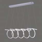 Lampa wisząca Designerska Helix 5 srebrna o mocy 110W barwa 4000 K