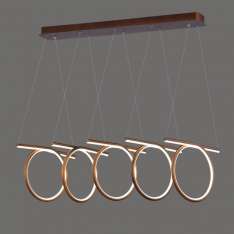 Lampa wisząca Designerska LED Helix 5 w Kolorze miedzianym o mocy 110W barwa 4000 K