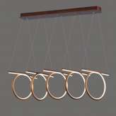 Lampa wisząca Designerska LED Helix 5 w Kolorze miedzianym o mocy 110W barwa 4000 K