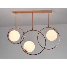 Lampa sufitowa Designerska Bella 3 w Kolorze Rose Gold