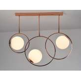 Lampa sufitowa Designerska Bella 3 w Kolorze Rose Gold