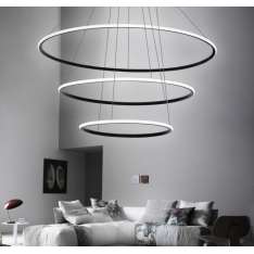 Lampa Designerska LED Galaxy x 3 w Kolorze czarnym 93W barwa ciepła 3000 K