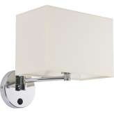 Kinkiet Hotel i B chrom - biały 5522