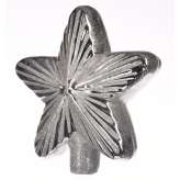 Bombka Ręcznie dekorowana szklana Gwiazda srebrna 15 cm