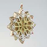 Zestaw 3 bombek szklanych Łyżwy Śnieżynka Szyszka