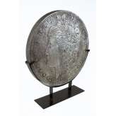 Figurka Moneta dekoracyjna na podstawie 41 x 41 x 3 cm