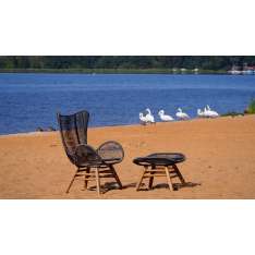 Fotel z podnóżkiem Parado