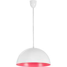 Lampa wisząca Hemisphere biały - różowy Fluo S 5717