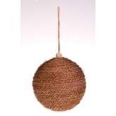 Bombka Brązowa Pleciona z Juty 12 cm