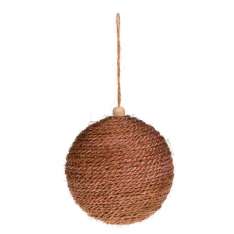 Bombka Brązowa Pleciona z Juty 10 cm