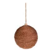 Bombka Brązowa Pleciona z Juty 10 cm