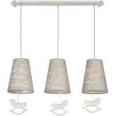 Lampa wisząca Pony beżowa 6380