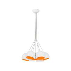 Lampa wisząca Ball biały - pomarańczowy Fluo 6582