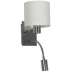 Łącznik Sylwana 21 - 28648 kinkiet chrom | biały E14 + LED z wyiem