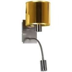 Łącznik Sylwana kinkiet 1 x 40W E14 + LED z wyiem satyna nikiel | złoty 21 - 29454