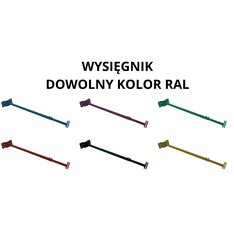 Wysięgnik regulowany do lamp zewnętrznych 60-100 cm RAL