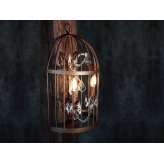 Kinkiet Bird Cage z kryształami w Stylu vintage