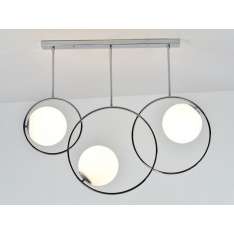 Lampa sufitowa Designerska Bella 3 chromowana