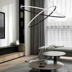 Lampa Nowoczesna LED Galaxy x 2 czarna o mocy 71W barwa ciepła 3000 K