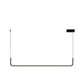 Patinar – Lampa liniowa wisząca LED 90 cm czarna