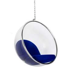 Poduszka Fotel wiszący Bubble Atramentowa - Korpus akryl | wełna