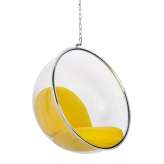 Poduszka Fotel wiszący Bubble żółta - Korpus akryl | wełna