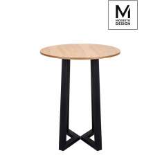 Stół Modesto Tavolo FI 60 dąb - blat MDF podstawa metalowa